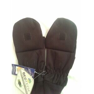 Grand Sierra Bec-Tech Men’s XL Convertible Fleece Gloves Black Fingerless Mitten